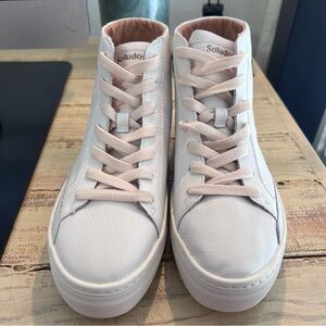 Soludos Ibiza High-Top Sneaker Women's Shoes Color: White  Size 8